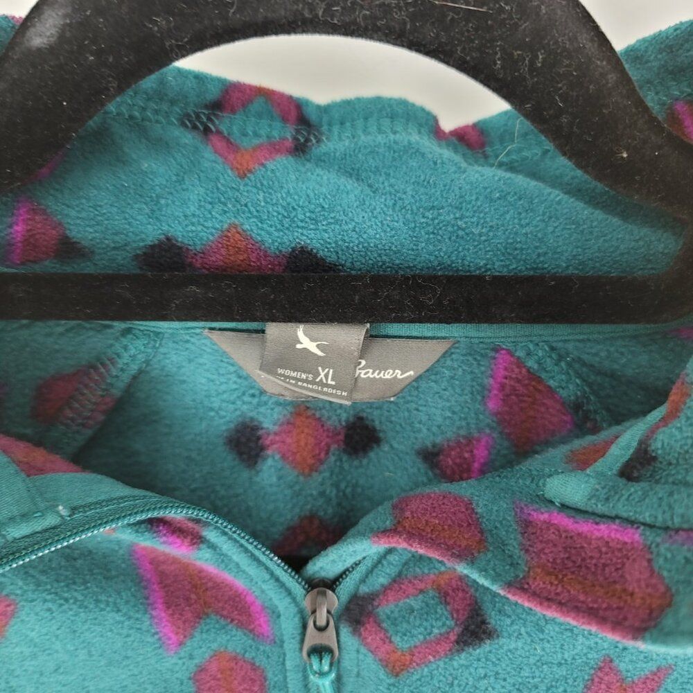 Eddie Bauer 1/4 zip Aztec pri t fleece top - Picture 3 of 7